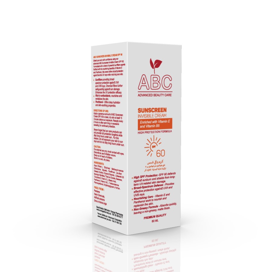 Sunscreen Invisible cream SPF 60